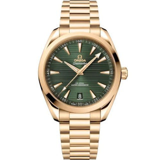 Omega - 220.50.41.21.10.001  Seamaster Aqua Terra 150M Master Chronometer 41 Moonshine Gold / Green / Bracelet