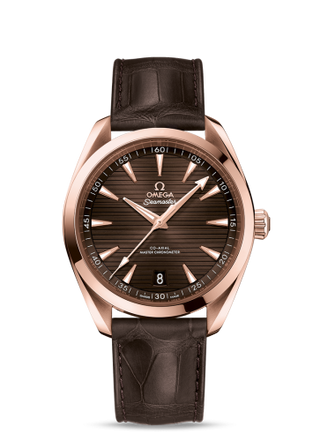 Omega - 220.53.41.21.13.001  Seamaster Aqua Terra 150M Master Chronometer 41 Sedna Gold / Brown / Alligator