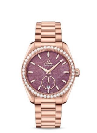 Omega - 220.55.38.20.99.001  Seamaster Aqua Terra 150M Master Chronometer Small Seconds 38 Sedna Gold / Diamond / Purple Jade / Bracelet