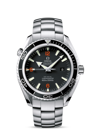 Omega - 2200.51.00  Seamaster Planet Ocean 600M Co-Axial 45.5 Stainless Steel / Orange Numerals / Bracelet