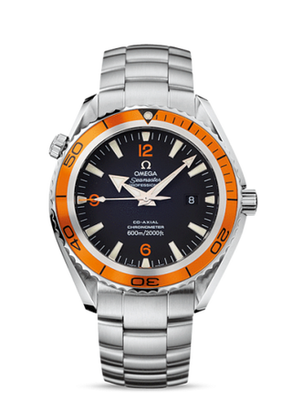 Omega - 2208.50.00  Seamaster Planet Ocean 600M Co-Axial 45.5 Stainless Steel / Orange / Bracelet