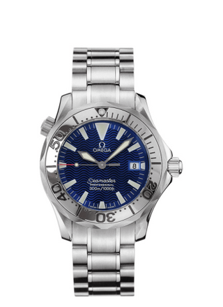 Omega - 2263.80.00  Seamaster Diver 300M Quartz 36.25 Stainless Steel / Electric Blue / Bracelet