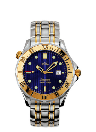 Omega - 2342.80.00  Seamaster Diver 300M Quartz 41 Stainless Steel / Yellow Gold / Blue / Bracelet