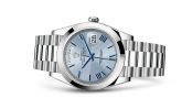 Rolex - 228206-0001  Day-Date 40 Platinum / Ice Blue Quadrant Motif