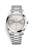 Rolex Day-Date 40 White Gold / Meteorite - Baquette (228206-0012)