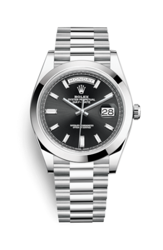 Rolex - 228206-0013  Day-Date 40 Platinum / Black - Diamond