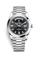 Rolex Day-Date 40 Platinum - Fluted / Ice Blue (228206-0013)