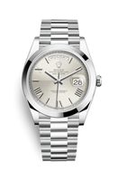 Rolex Day-Date 40 Platinum - Baguette / Ice Blue Diagonal (228206-0014)