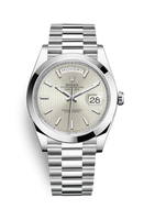 Rolex Day-Date 40 Platinum - Baguette / Black Baguette (228206-0034)