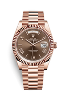 Rolex Day-Date 40 Everose / Chocolate Diagonal Motif (228235-0002)