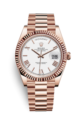 Rolex - 228235-0032  Day-Date 40 Everose / White - Roman