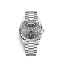 Rolex Day-Date 40 Platinum - Fluted / Ice Blue (228236-0013)