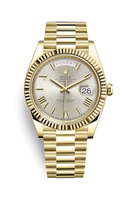 Rolex Day-Date 40 Yellow Gold / Silver Diagonal (228238-0002)