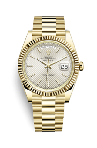 Rolex - 228238-0008  Day-Date 40 Yellow Gold / Silver Diagonal