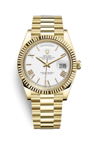 Rolex - 228238-0042  Day-Date 40 Yellow Gold / White - Roman