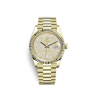 Rolex - 228238-0054  Day-Date 40 Yellow Gold - Fluted / Paved