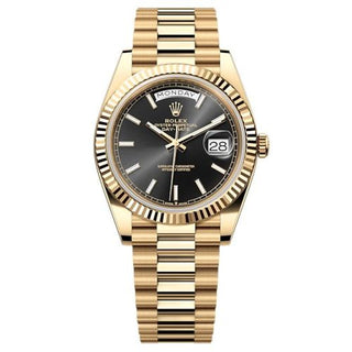 Rolex - 228238-0067  Day-Date 40 Yellow Gold - Fluted / Black