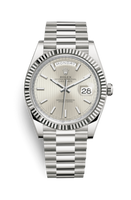 Rolex Day-Date 40 White Gold / Blue - Roman (228239-0001)