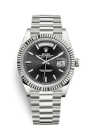 Rolex Day-Date 40 White Gold - Diamond / Black - Baguette (228239-0004)