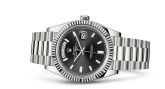 Rolex - 228239-0005  Day-Date 40 White Gold / Black - Baguette