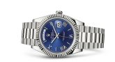 Rolex - 228239-0007  Day-Date 40 White Gold / Blue - Roman