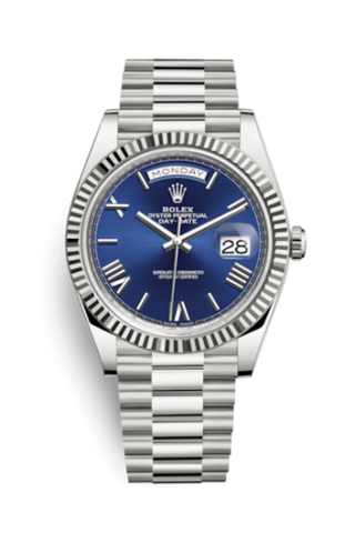 Rolex - 228239-0007  Day-Date 40 White Gold / Blue - Roman