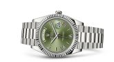 Rolex - 228239-0033  Day-Date 40 White Gold / Green - Roman