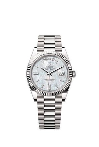 Rolex - 228239-0078  Day-Date 40 White Gold / MOP - Baguette