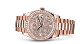 Rolex - 228345rbr-0002  Day-Date 40 Everose - Diamond / Paved