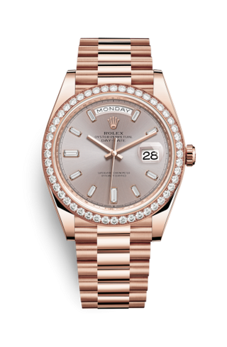 Rolex - 228345rbr-0007  Day-Date 40 Everose - Diamond / Sundust - Diamond