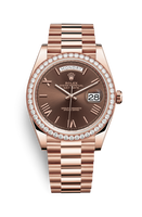 Rolex Day-Date 40 Everose - Diamond / Green - Roman (228345rbr-0009)