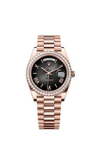 Rolex - 228345RBR-0025  Day-Date 40 Everose - Diamond / Slate Ombré