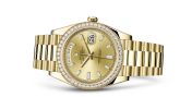 Rolex - 228348RBR-0002  Day-Date 40 Yellow Gold / Diamond / Champagne - Baguette