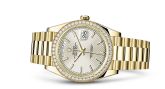 Rolex - 228348RBR-0005  Day-Date 40 Yellow Gold / Diamond  / Silver