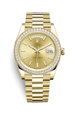 Rolex - 228348RBR-0008  Day-Date 40 Yellow Gold / Diamond / Champagne