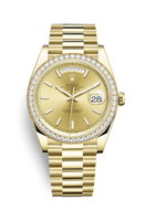 Rolex Day-Date 40 Yellow Gold - Baguette / Champagne (228348RBR-0008)