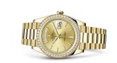 Rolex - 228348RBR-0008  Day-Date 40 Yellow Gold / Diamond / Champagne