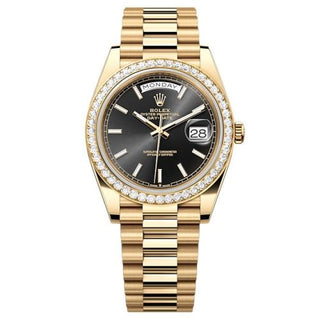 Rolex - 228348RBR-0043  Day-Date 40 Yellow Gold - Diamond / Black