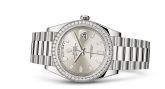 Rolex - 228349rbr-0001  Day-Date 40 White Gold - Diamond / Silver - Baguette