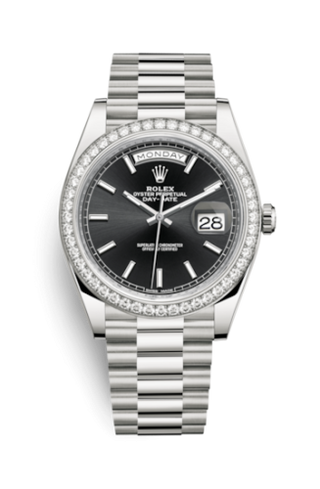 Rolex - 228349rbr-0002  Day-Date 40 White Gold - Diamond / Black