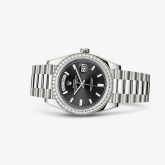 Rolex - 228349RBR-0003  Day-Date 40 White Gold - Diamond / Black - Baguette