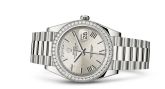 Rolex - 228349rbr-0004  Day-Date 40 White Gold -  Diamond / Silver Quadrant