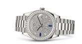 Rolex - 228349rbr-0036  Day-Date 40 White Gold - Diamond / Paved