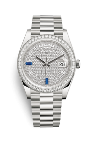 Rolex - 228349rbr-0036  Day-Date 40 White Gold - Diamond / Paved