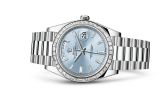 Rolex - 228396tbr-0002  Day-Date 40 Platinum - Baguette / Ice Blue - Baguette