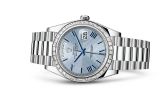 Rolex - 228396tbr-0004  Day-Date 40 Platinum - Baguette / Ice Blue Quadrant