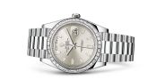 Rolex - 228396tbr-0011  Day-Date 40 Platinum - Baguette / Silver - Baguette