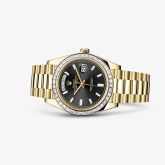 Rolex - 228398tbr-0001  Day-Date 40 Yellow Gold - Baguette / Black - Baguette