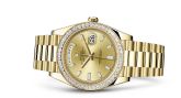 Rolex - 228398tbr-0002  Day-Date 40 Yellow Gold - Baguette / Champagne - Baguette