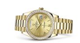 Rolex - 228398tbr-0003  Day-Date 40 Yellow Gold - Baguette / Champagne - Roman